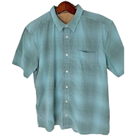 Patagonia Green Plaid Short Sleeve Button Up Shirt Pocket Collared Men's XL - Picture 3 of 7